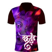 Ganpati Sublimation T Shirt - Age Group: Adult Unisex