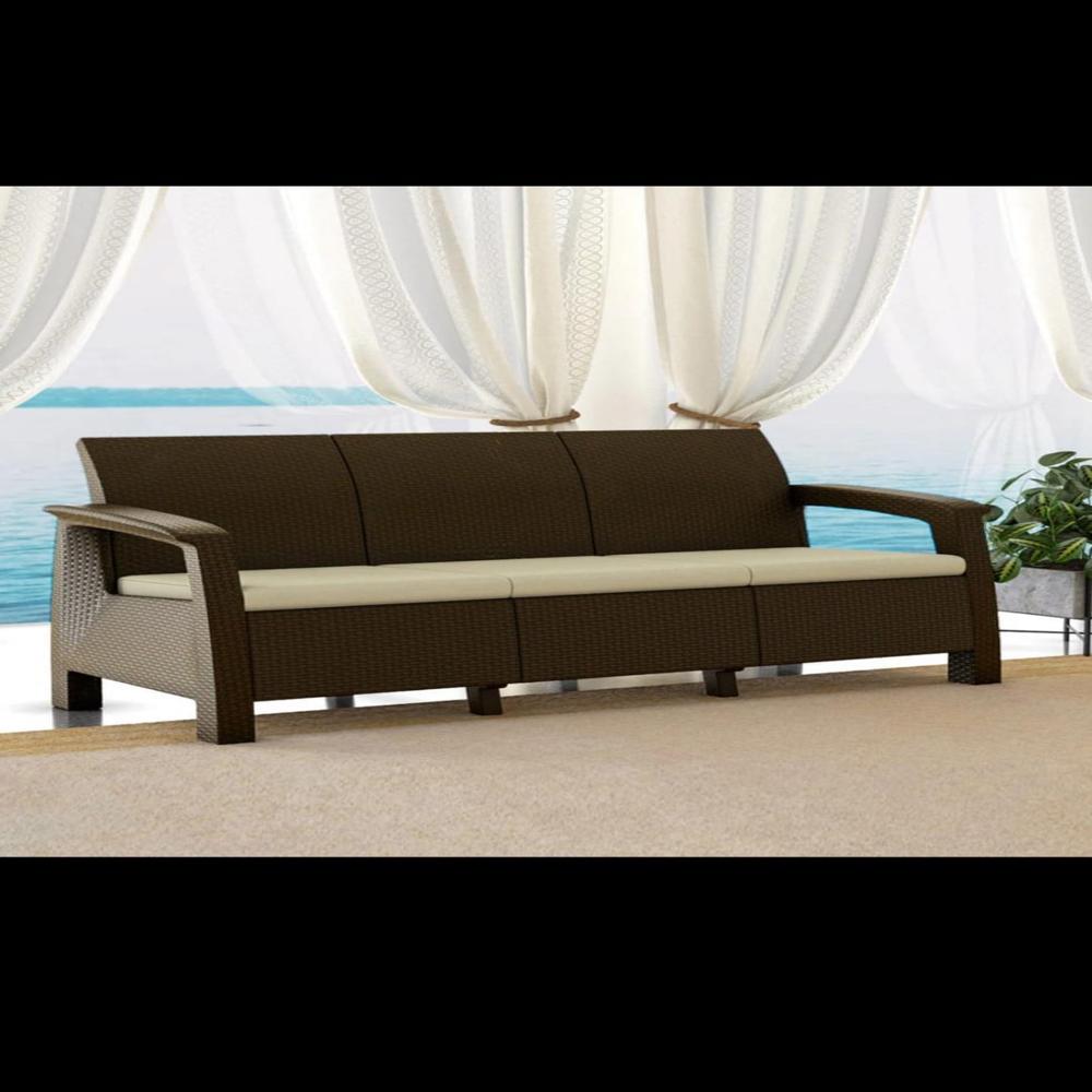 Nilkamal Goa 3 Seater Sofa - Assembly: No Assembly Required