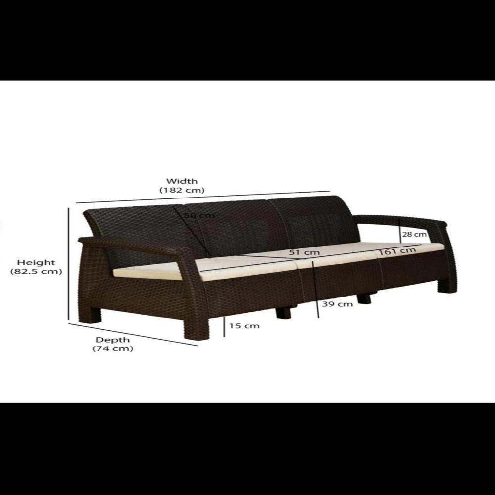 NILKAMAL GOA 3 SEATER SOFA