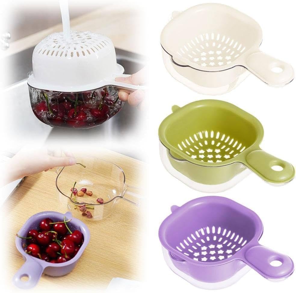 2 in 1 Fruit Basket with Strainer for Vegetable Fruit
