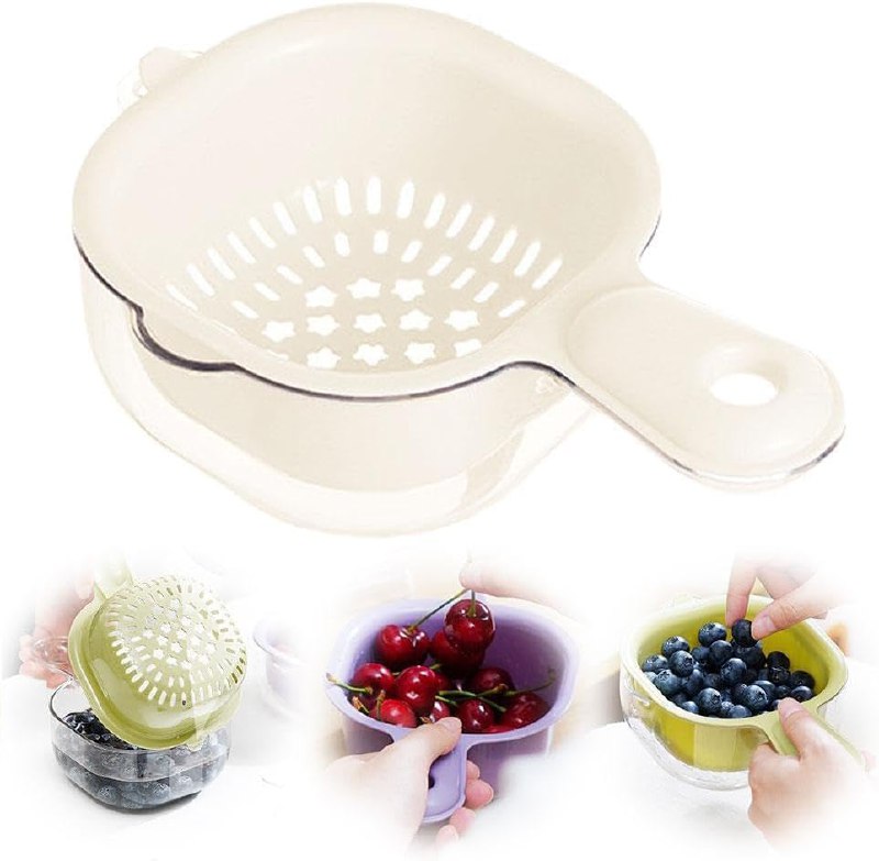 2 in 1 Fruit Basket with Strainer for Vegetable Fruit