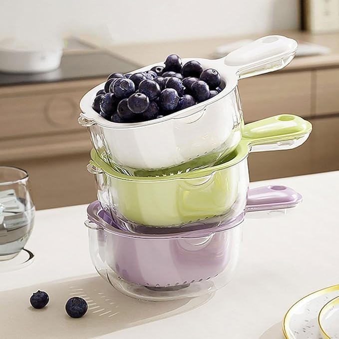 2 in 1 Fruit Basket with Strainer for Vegetable Fruit