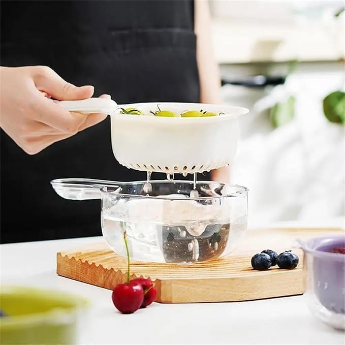 2 in 1 Fruit Basket with Strainer for Vegetable Fruit