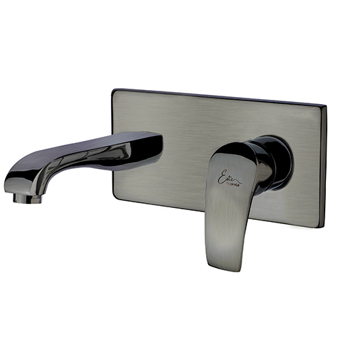 Wall-Mounted Bathroom Bathtub Hotel Basin Faucet - Color: Black