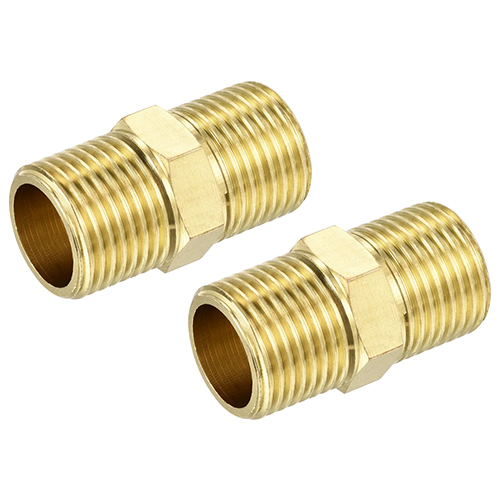 Brass Hex Pipe Union - Finishing: Gold