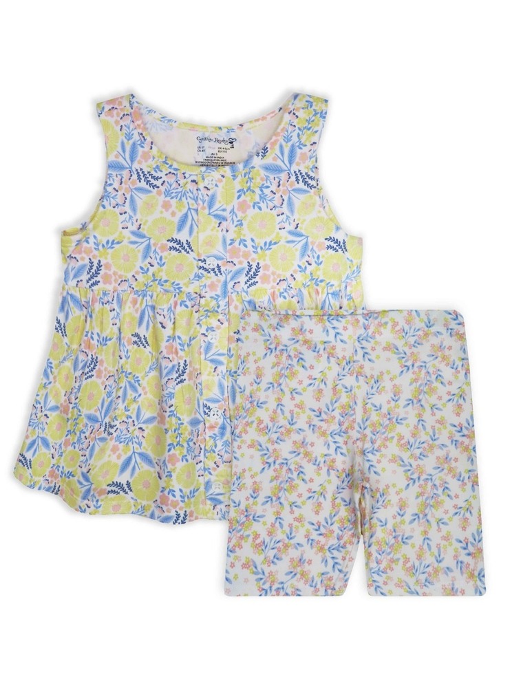 Girls  Printed  Shorty   Set