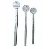 Cable Route Marker - Cast Iron , Standard Size , Polished Silver Finish , Round Shape , Ideal For Industrial Cable Management