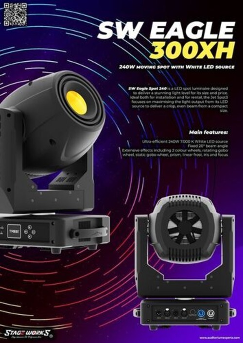 SW LED 300W Beam Moving Head with RGB Pixel Circle