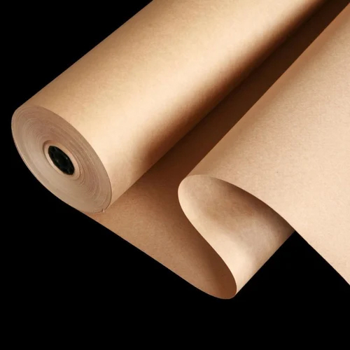 100 Gsm Kraft Underlay Paper Roll For Garment Factory Underlayer Roll Purpose - Color: Brown