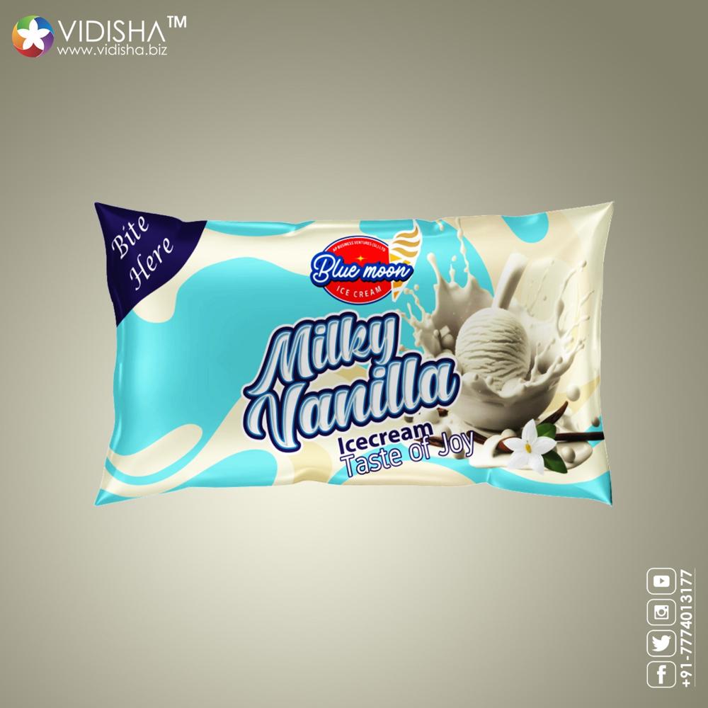Ice cream, popsicles toned milk & frozen yogurt packaging design and printing