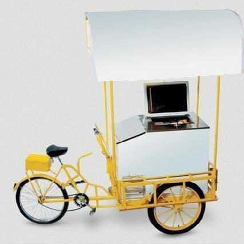 Ice Cream Vending Cart - Color: Yellow & White