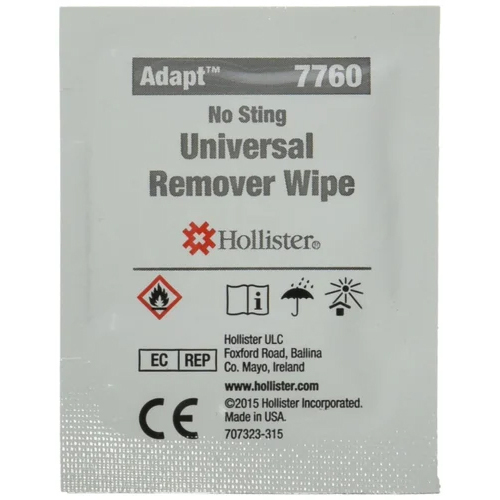 Hollister 7760 Adhesive Barrier Remover Wipes - Color: Beige