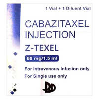 60 Mg Cabazitaxel Injection - 60 Mg/1.5 Ml Liquid Formulation | General Medicine For Adult Use, Room Temperature Storage Recommended
