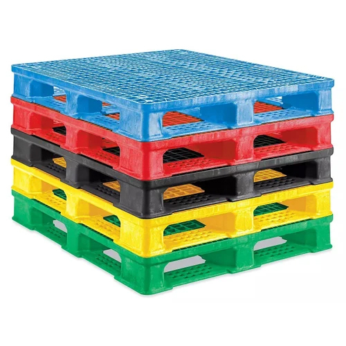 Four Way Rackable Plastic Pallets - Color: Multi