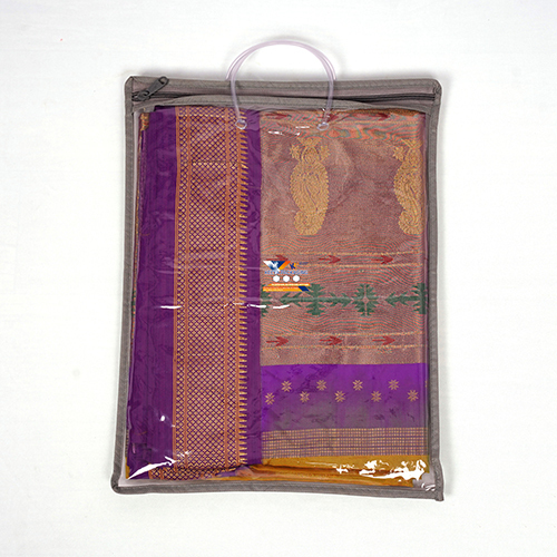 15Mm Gray Pvc Piping Transparent Packaging Bag With Pvc Handle - Feature: Embossing