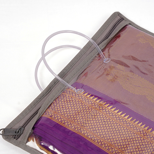 15mm Gray PVC Piping Transparent Packaging Bag With PVC Handle