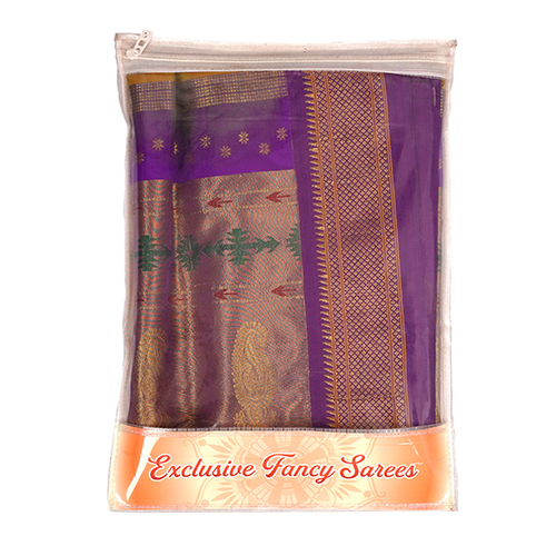 10Mm Pvc Backside Digital Print Front Patti Print Transparent Bag - Feature: Embossing