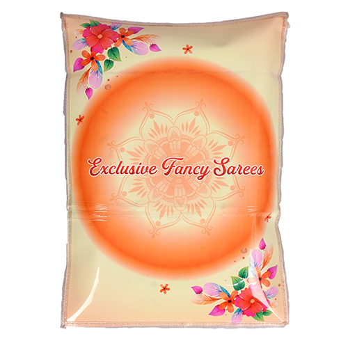 10mm Pvc Backside Digital Print Front Patti Print Transparent Bag - Feature: Embossing