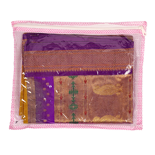 10Mm Pvc Backside Nonwoven Transparent Bag - Feature: Embossing