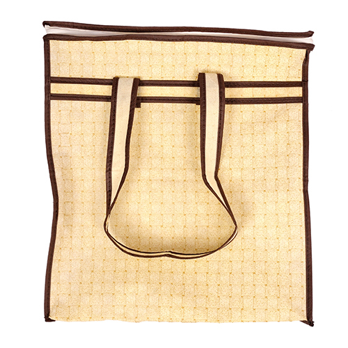 8 Sarees Non Woven Packaging Bag - Color: Beige