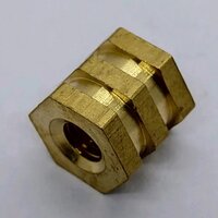 Brass Hex Insert - 5 Millimeter Diameter, Polished Golden Finish | Durable Brass Material For Versatile Industrial Applications