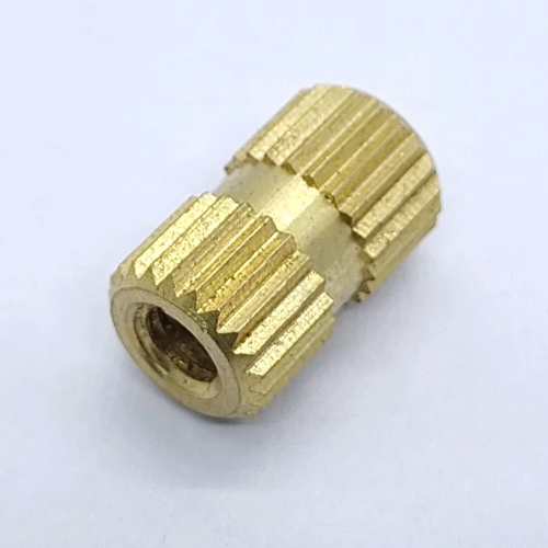 0.5 Inch Brass Knurling Insert - Color: Golden