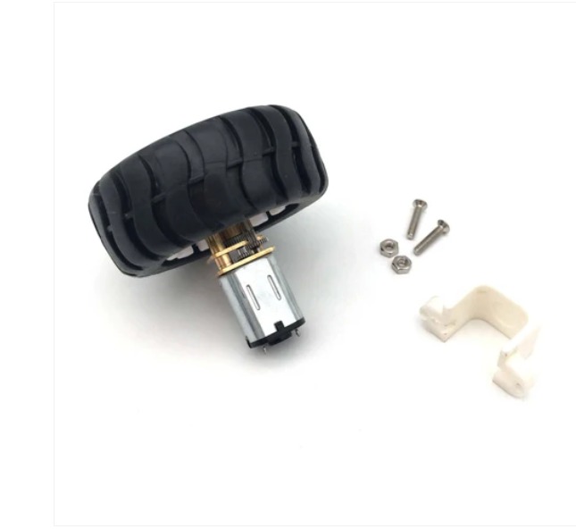N20 Motor with Wheel N20 Geared Motor Rubber Wheel Kit 12V