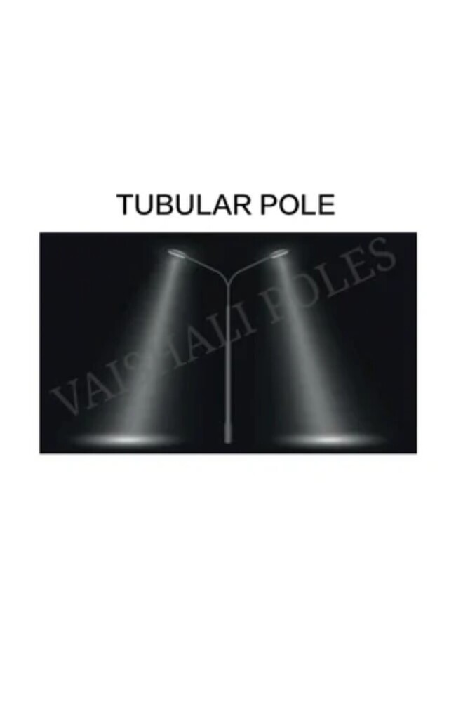 Tubular Street Light Poles - Color: Stainless Steel