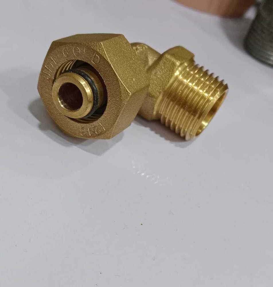 1216 Jdl Gold Brass Male Elbow