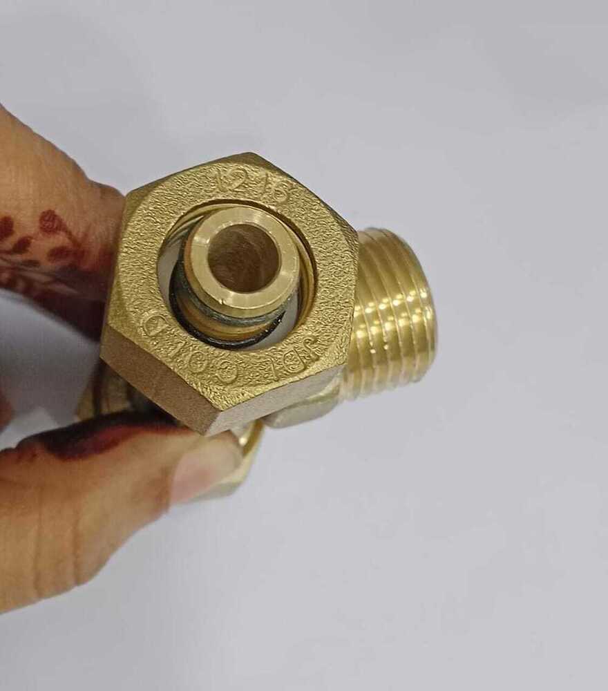 1216 Jdl Gold Brass Male Elbow