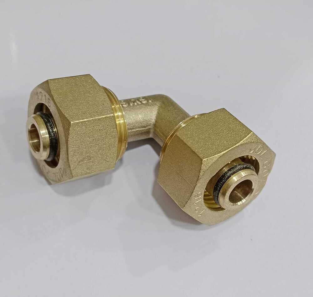 1216 Jdl Gold Brass Equal Elbow