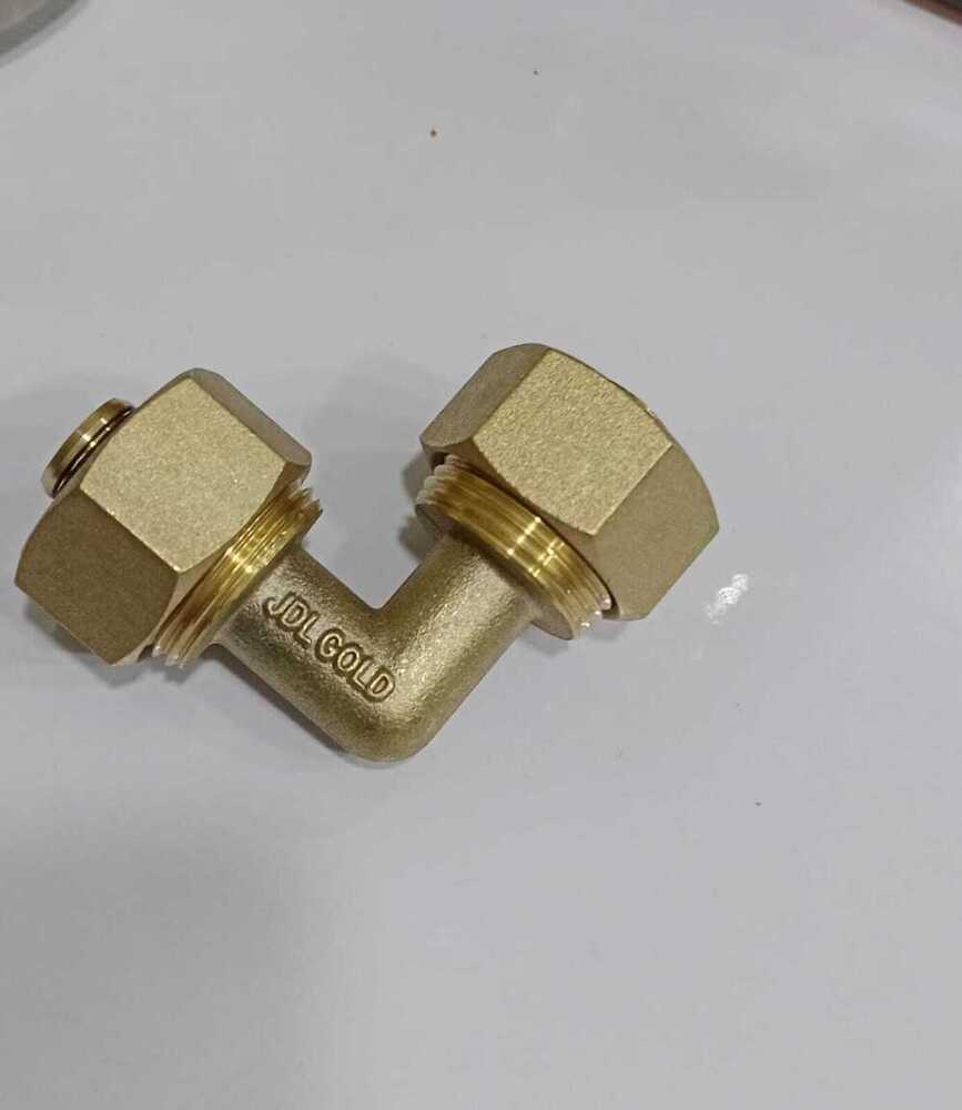 1216 Jdl Gold Brass Equal Elbow