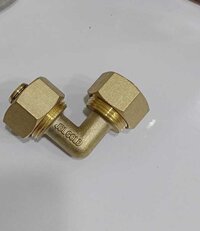 1216 Jdl Gold Brass Equal Elbow