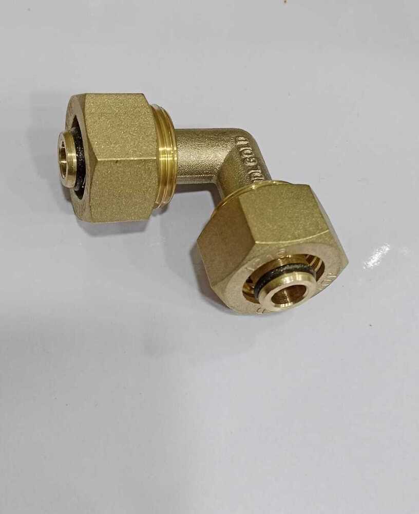 1216 Jdl Gold Brass Equal Elbow