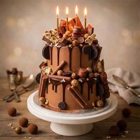Cake Candle - Burning Time: 20 Hours