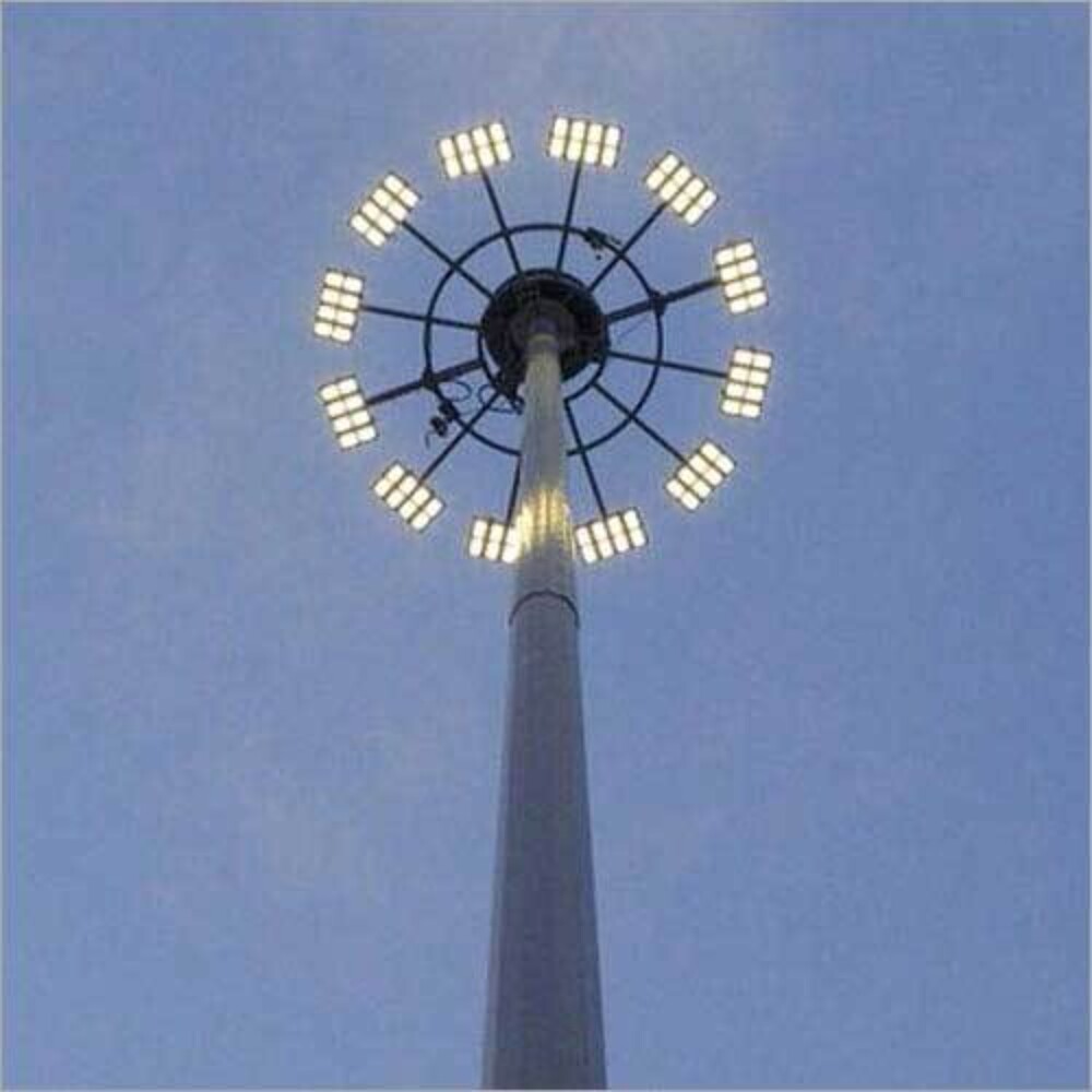 Led High Mast Lighting Pole - Color: Stainless Steel