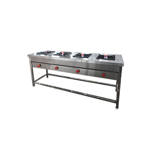 Four Burner Range - Color: Silver