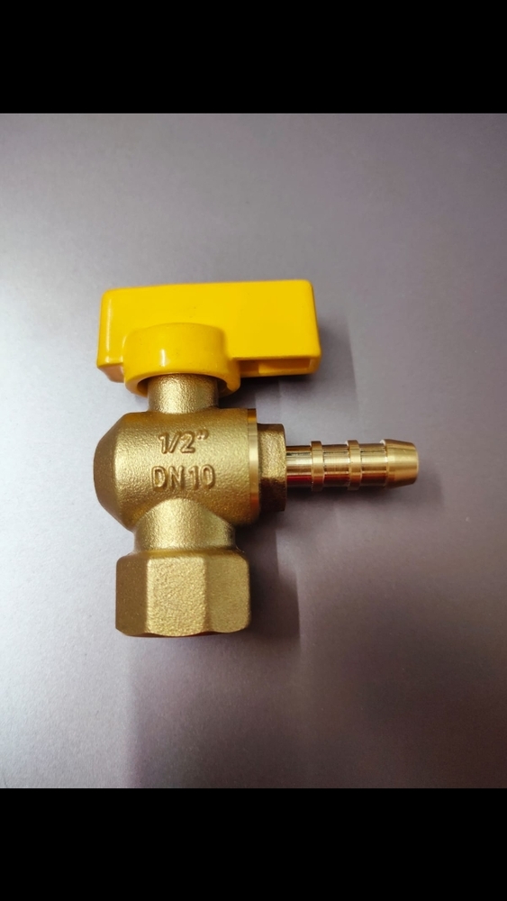 L Type Nozzle Valve - Alloy Construction, Threaded Connection, Golden Color | High-pressure Gas Control For Industrial Applications