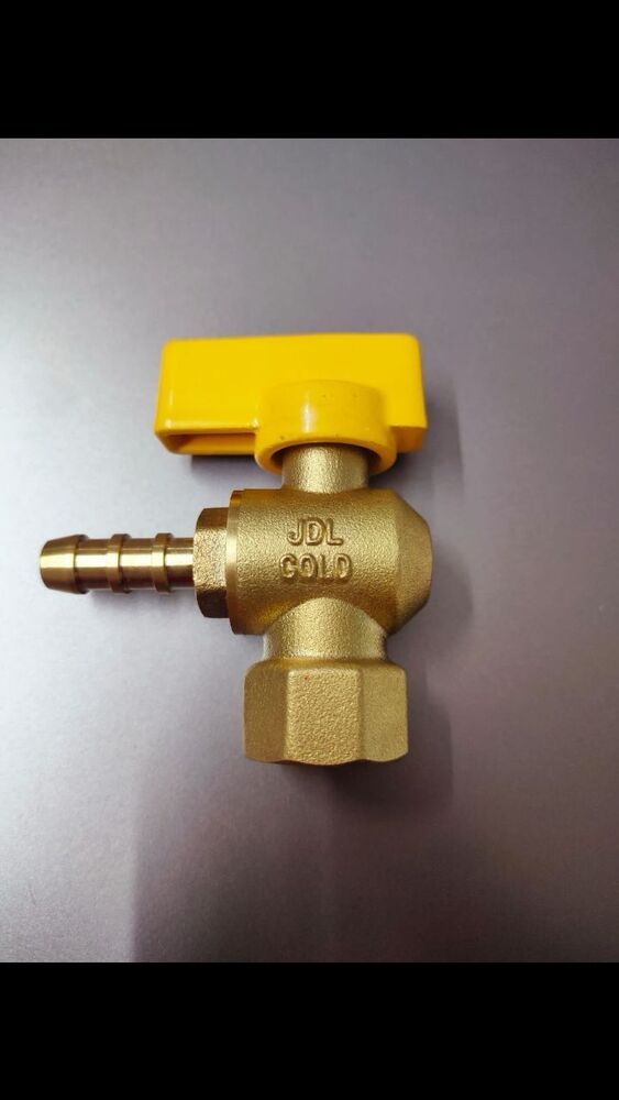 L Type Nozzle Valve - Alloy Construction, Threaded Connection, Golden Color | High-pressure Gas Control For Industrial Applications