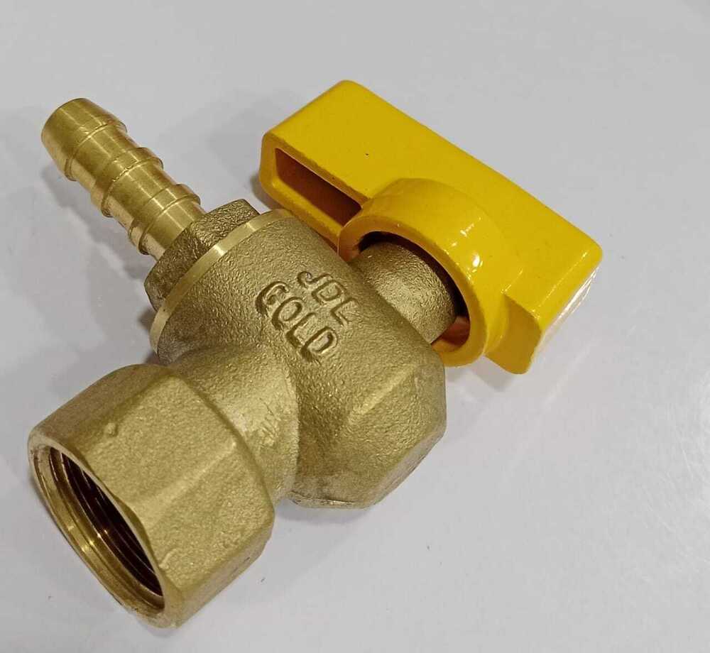 L Type Nozzle Valve - Alloy Construction, Threaded Connection, Golden Color | High-pressure Gas Control For Industrial Applications