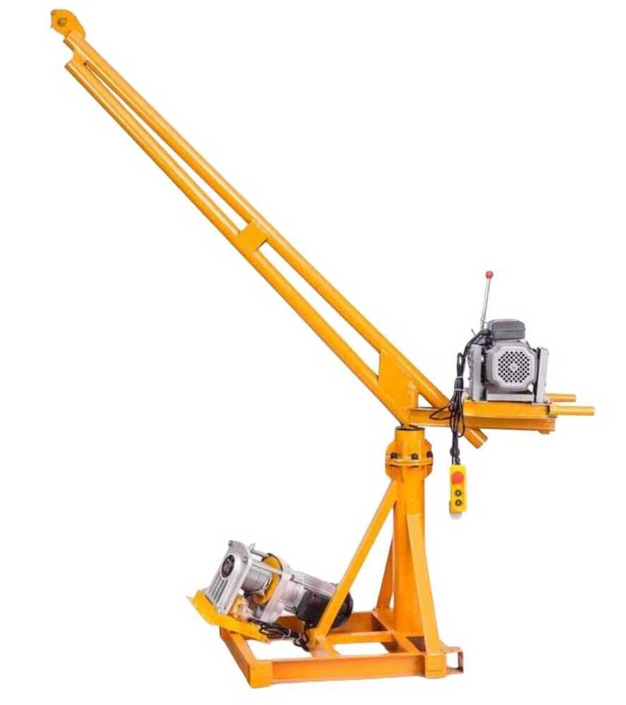 MINI CRANE - Steel, 150x120x250 cm, Yellow | 250 Kg Capacity, 30 m Lifting Height, 3 HP Motor, PLC Control, Fast Lifting at 12 m/m