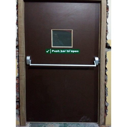 Single Leaf Wooden Fire Door With Panic Bar - Application: Commercial