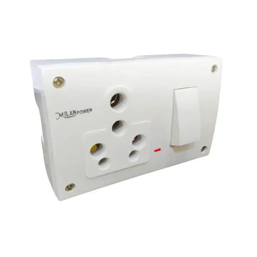 Milan Power S S Combined Switch Box - Color: White