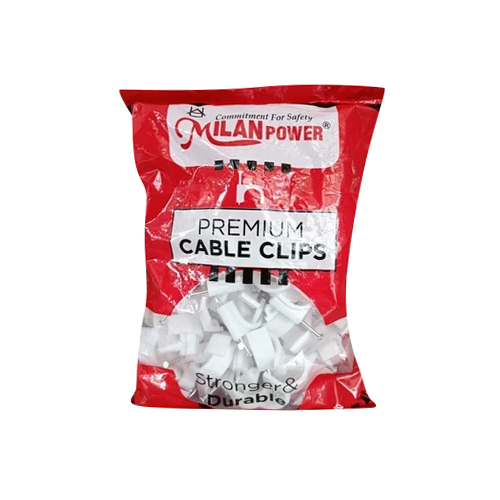 Milan Power Premium Cable Clips - Color: White