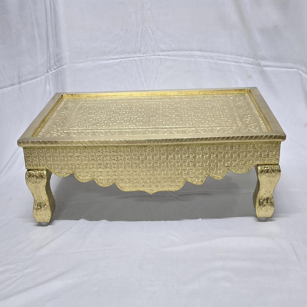 Brass Carving Pooja Chowki