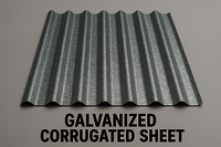 Galvanized Plain Corrugated Sheet - Color: Silver