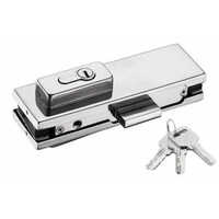 Corner Patch Lock With Strike Plate - Application: Glass Door Fittings