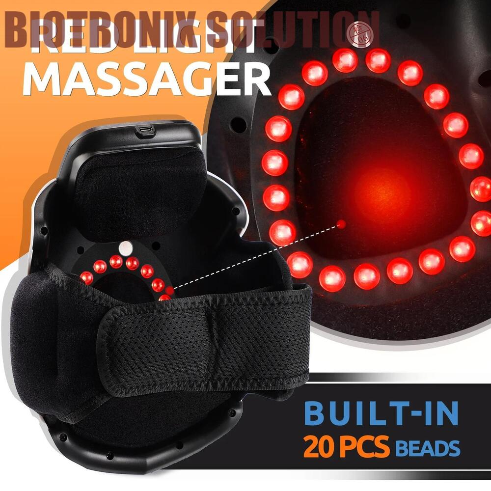 Rechargeable Physiotherapy Knee Massager Wrap for Arthritis Joint Pain Infrared Heat Therapy Device
