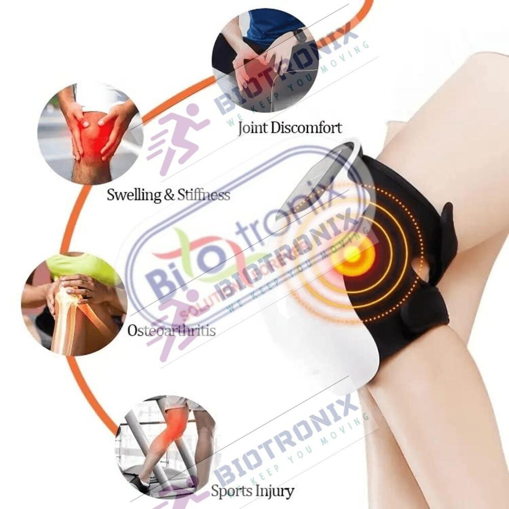 Wireless Rechargeable Knee Massage Device with Heat Infrared and Vibration Therapy for Joint Pain