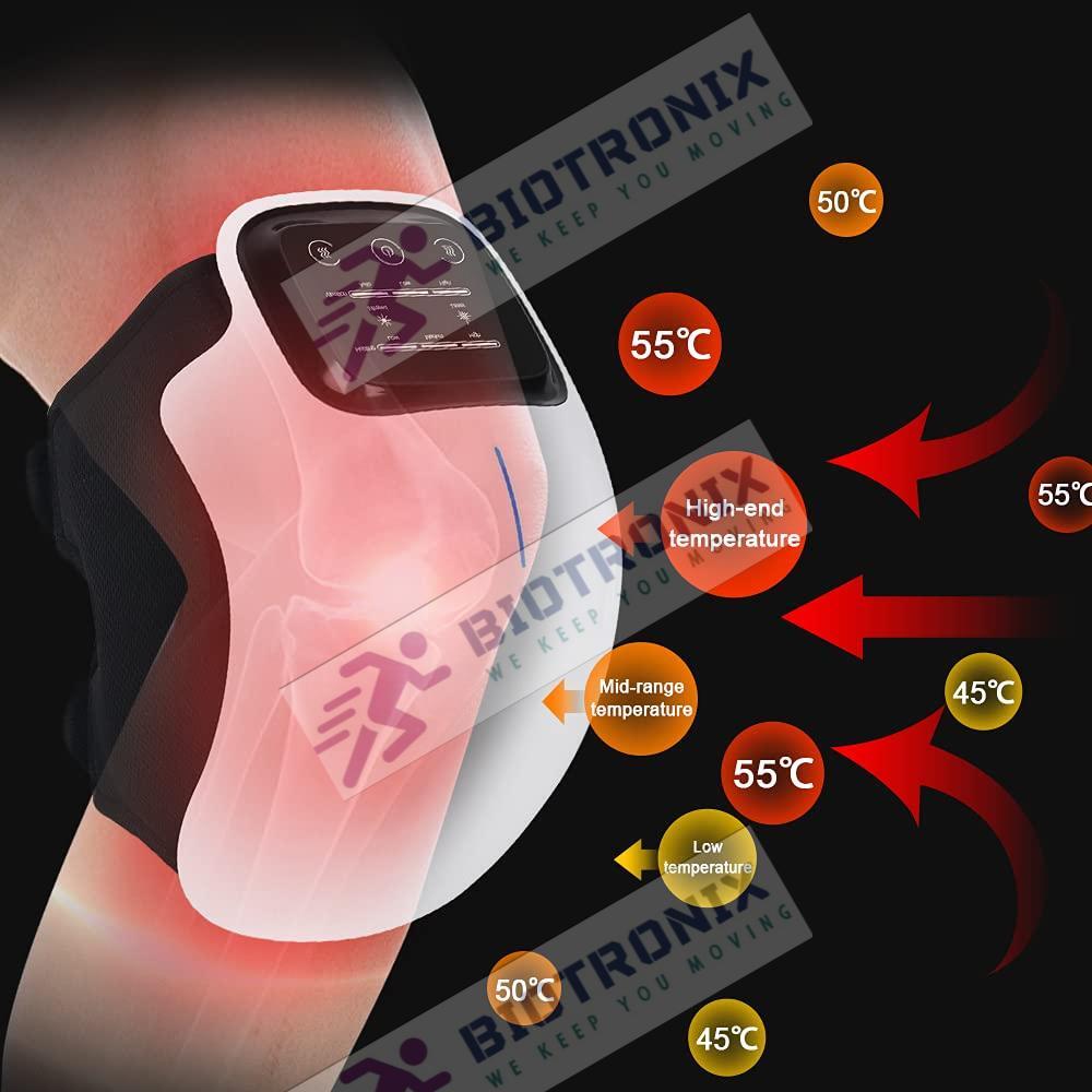 Adjustable Infrared Knee Therapy Massager Heat & Vibration Pain Relief Machine for Arthritis and Sports Injury